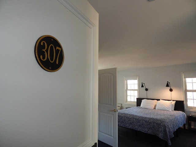 bedroom featuring multiple windows