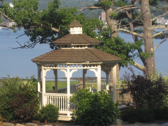 view of property's community with a gazebo