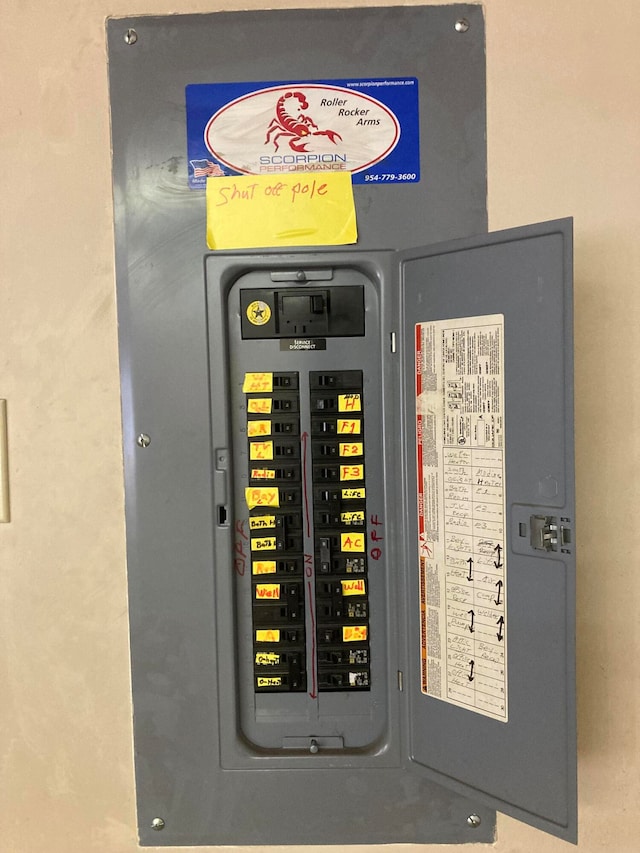 utility room featuring electric panel