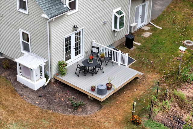 459 Durham Rd, Brunswick, ME 04011 - deck with french doors and a lawn