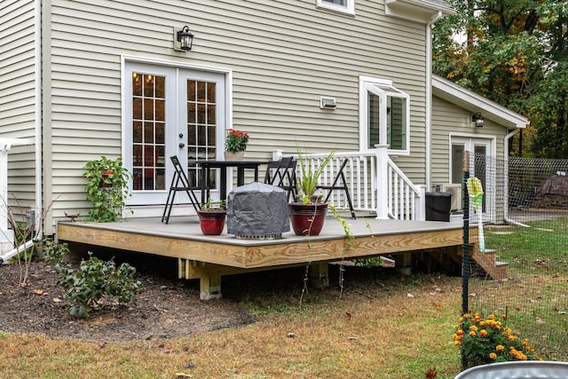 459 Durham Rd, Brunswick, ME 04011 - wooden deck with french doors