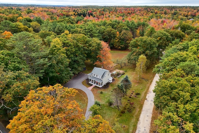 459 Durham Rd, Brunswick, ME 04011 - aerial view of property and surrounding area featuring a heavily wooded area