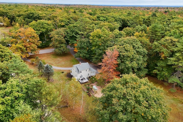 459 Durham Rd, Brunswick, ME 04011 - view from above of property featuring a forest