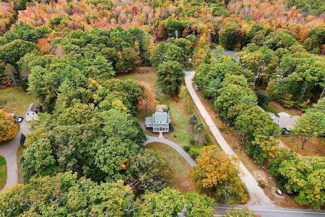459 Durham Rd, Brunswick, ME 04011 - aerial view of property and surrounding area featuring a heavily wooded area
