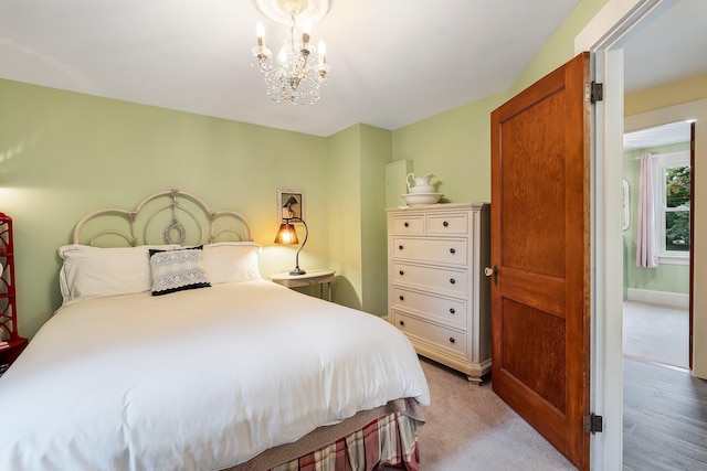459 Durham Rd, Brunswick, ME 04011 - bedroom featuring a chandelier and carpet