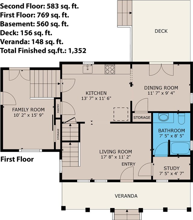 459 Durham Rd, Brunswick, ME 04011 - floor plan / room layout