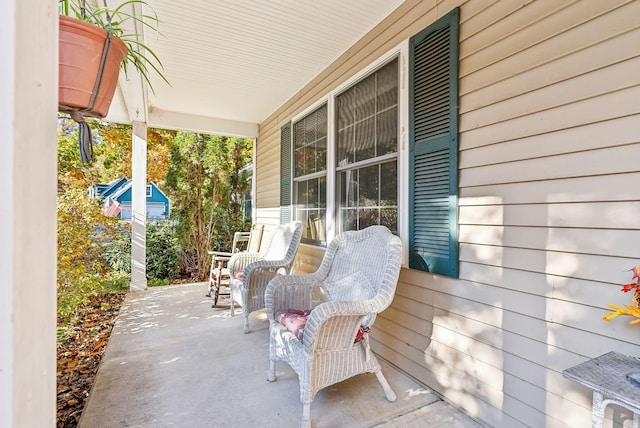 view of patio with covered porch