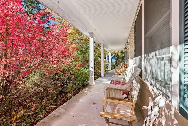 view of patio / terrace with a porch