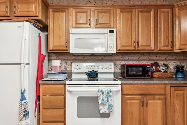 kitchen with white appliances