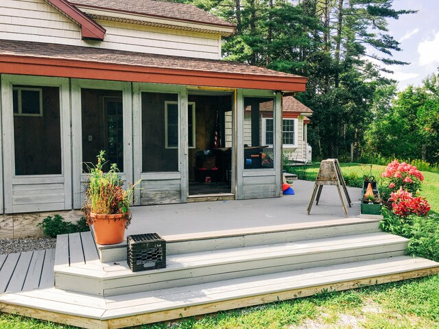 view of wooden deck