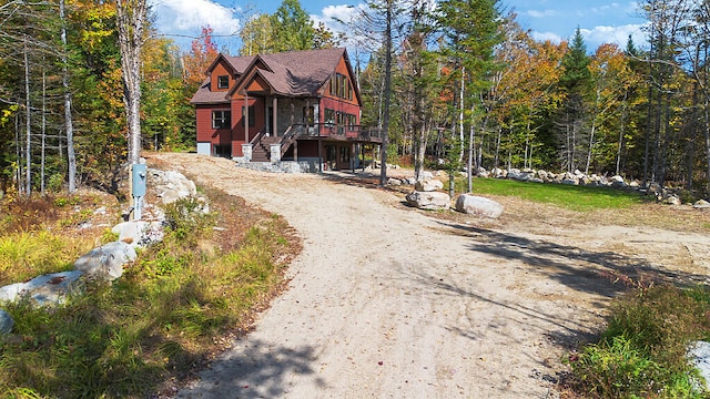 exterior space with a wooden deck