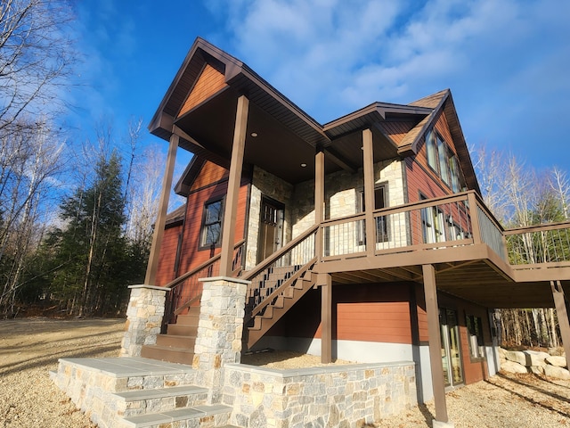 exterior space featuring an attached garage