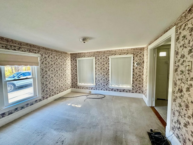 view of carpeted spare room