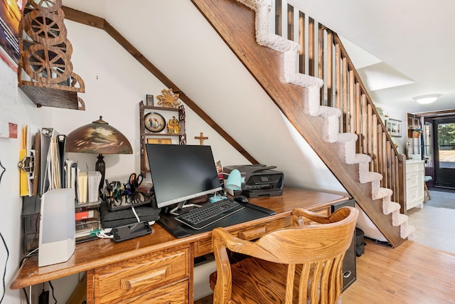 office featuring light hardwood / wood-style floors