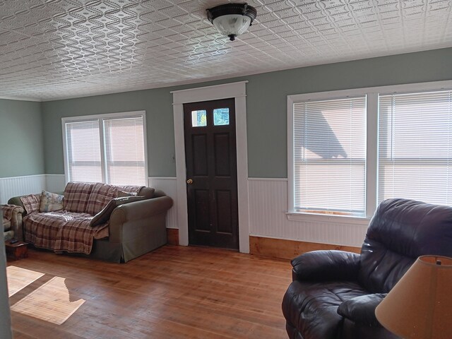 living room featuring hardwood / wood-style floors