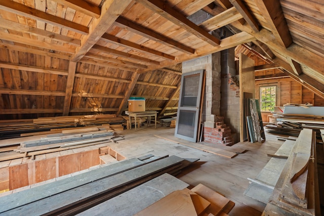 view of attic