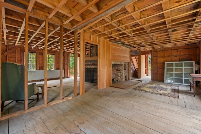 miscellaneous room featuring hardwood / wood-style flooring