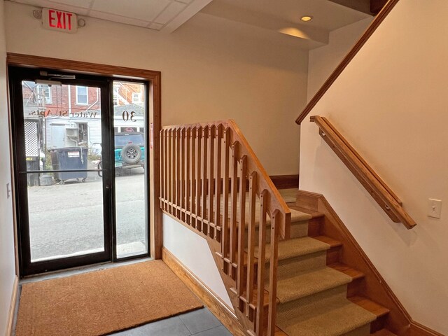30 Water St, Ellsworth, ME 04605 - stairway with tile patterned flooring