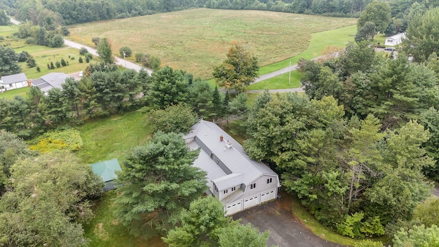 drone / aerial view featuring a rural view