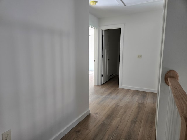 hall featuring light hardwood / wood-style floors