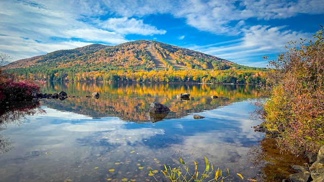 property view of water featuring a mountain view