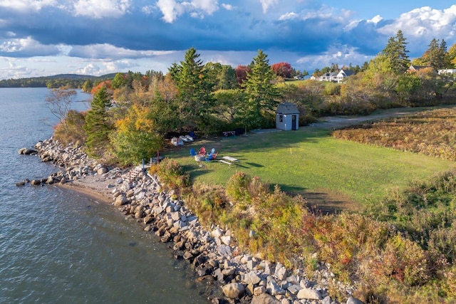 65 Grange Hall Rd, Sullivan, ME 04664 - drone / aerial view featuring a water view