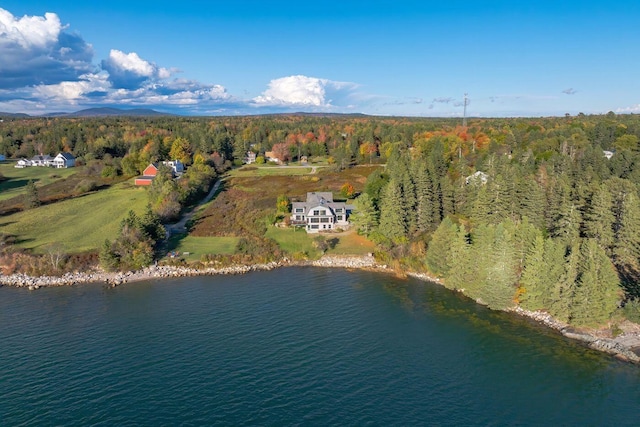 65 Grange Hall Rd, Sullivan, ME 04664 - aerial view with a wooded view and a water view