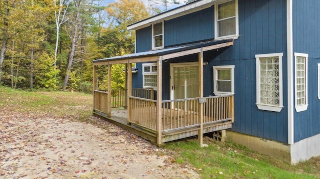 exterior space with a wooden deck