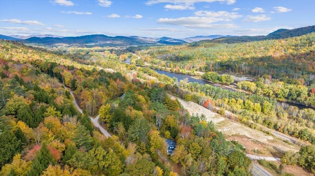 drone / aerial view with a mountain view