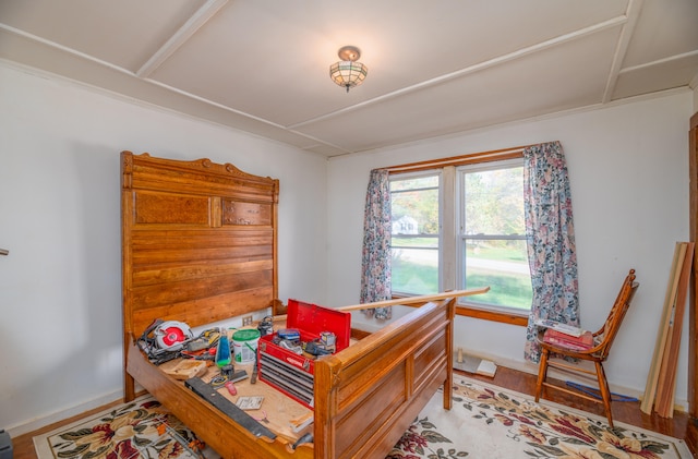 bedroom featuring hardwood / wood-style floors