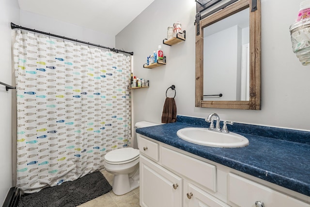 49 Balsam Dr, Waldoboro, ME 04572 - bathroom featuring tile patterned flooring, vanity, and toilet