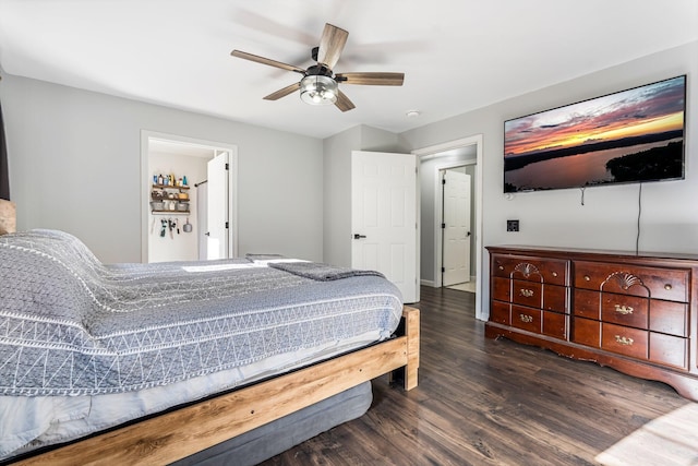 49 Balsam Dr, Waldoboro, ME 04572 - bedroom featuring ceiling fan and dark hardwood / wood-style flooring