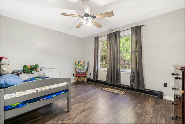 49 Balsam Dr, Waldoboro, ME 04572 - bedroom with dark hardwood / wood-style flooring and ceiling fan