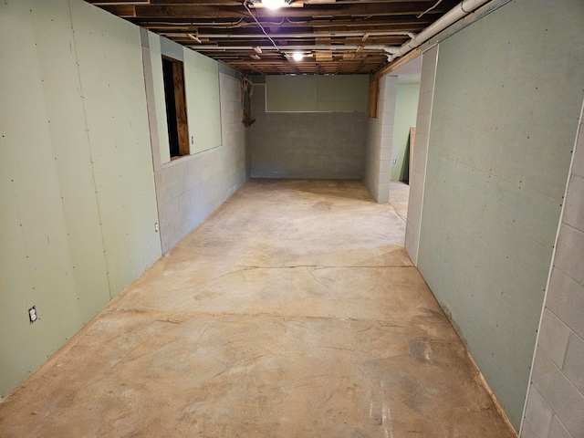 view of basement