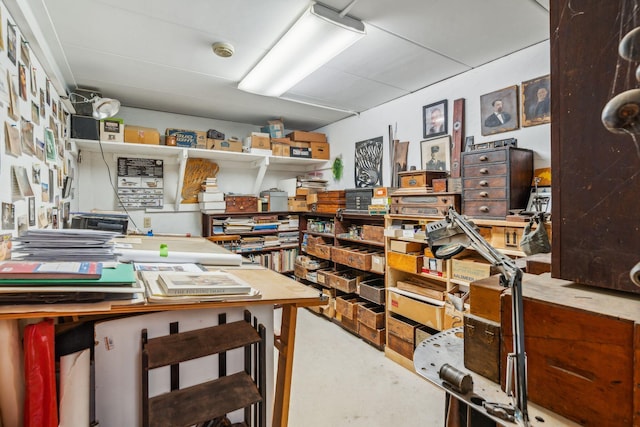 interior space with concrete flooring