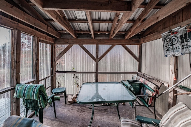 view of sunroom