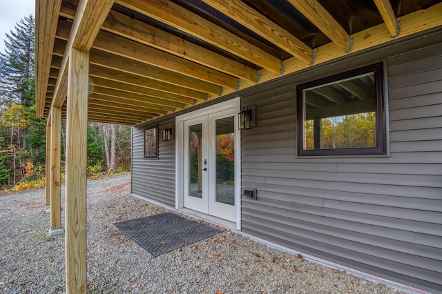 view of patio with french doors