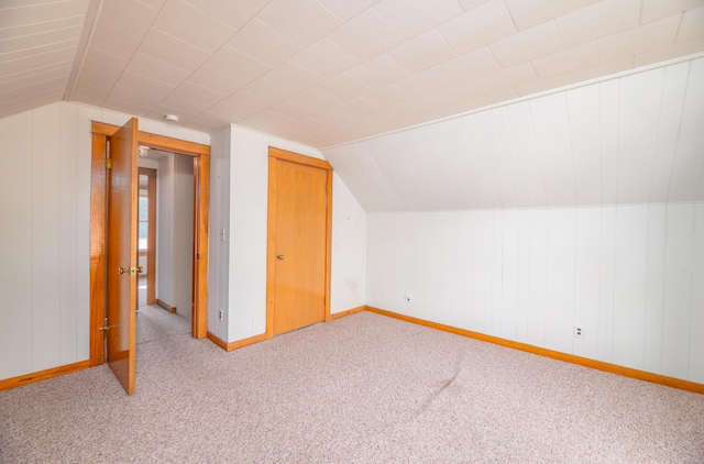 26 Charland St, Winslow, ME 04901 - additional living space featuring carpet, vaulted ceiling, and baseboards