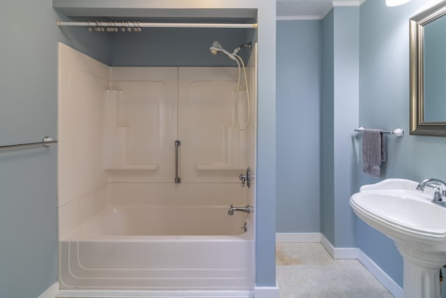 bathroom with shower / bathing tub combination