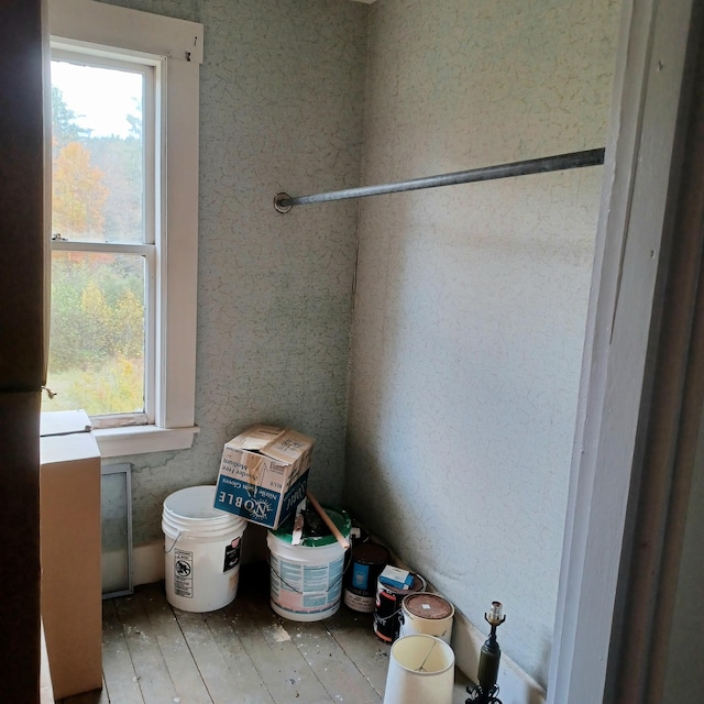 bathroom featuring hardwood / wood-style flooring