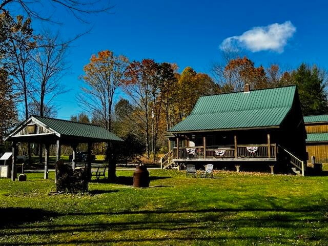 view of home's community featuring a gazebo and a lawn