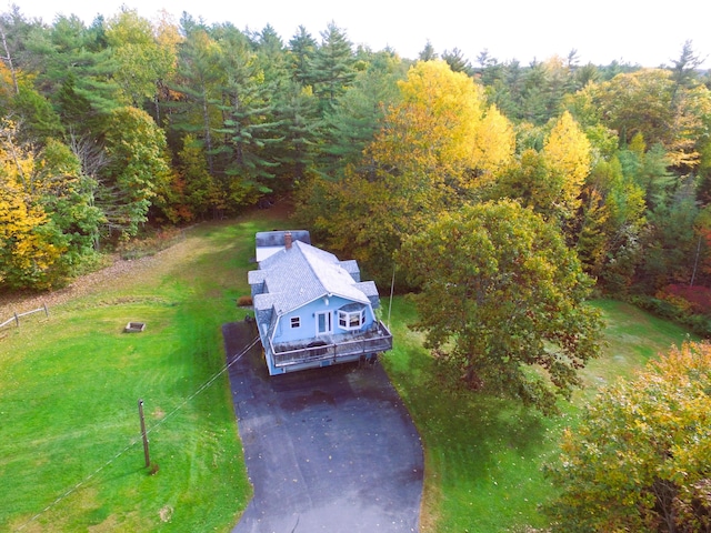 468 Curtis Rd, Swanville, ME 04915 - drone / aerial view featuring a forest view