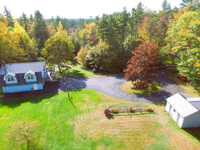 468 Curtis Rd, Swanville, ME 04915 - bird's eye view featuring a view of trees