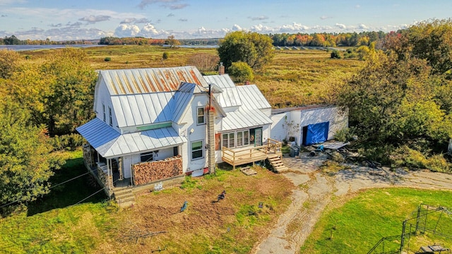 drone / aerial view featuring a rural view