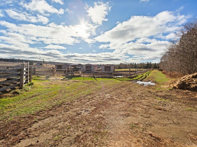 view of yard featuring a rural view