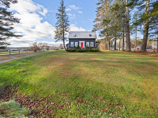 view of front of house with a front yard