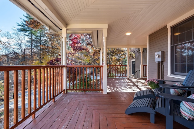 view of wooden deck