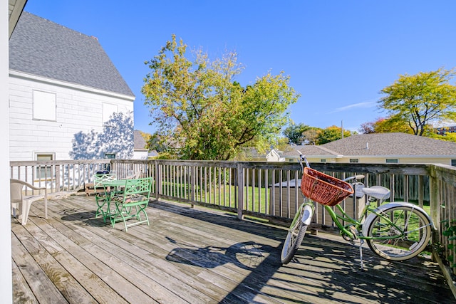 view of wooden deck