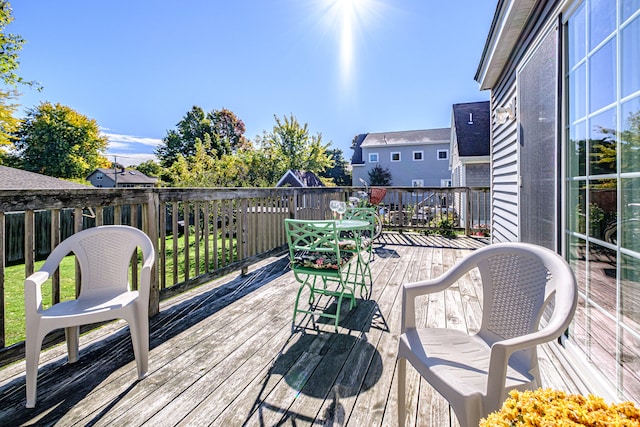 view of wooden deck