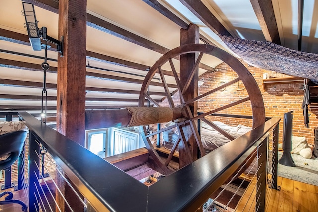 room details with beamed ceiling